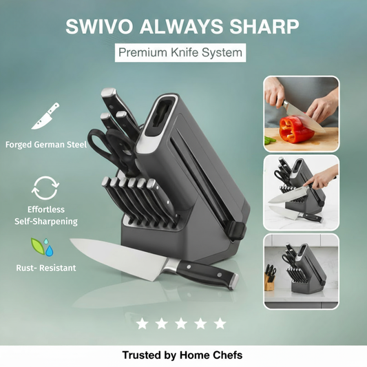 Swivo AlwaysSharp 12-Piece Premium Knife System