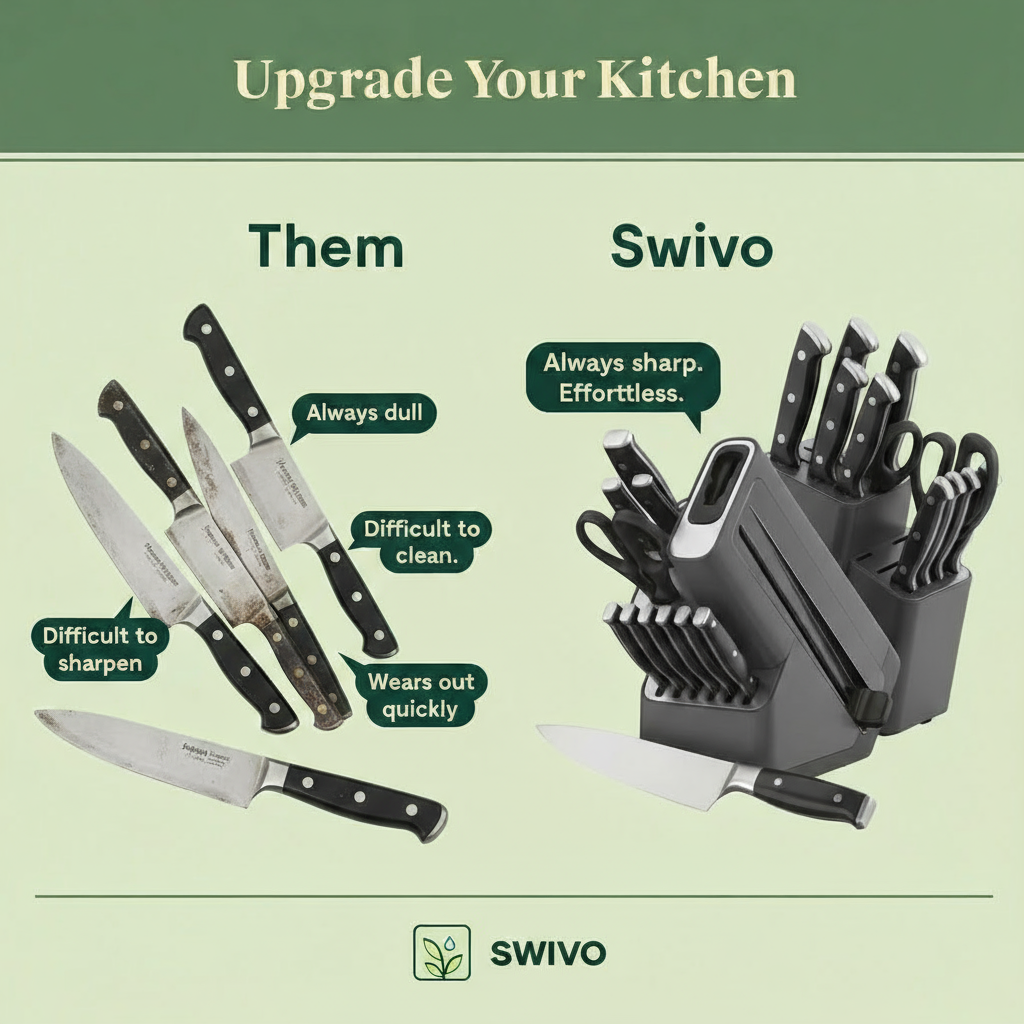 Swivo AlwaysSharp 12-Piece Premium Knife System