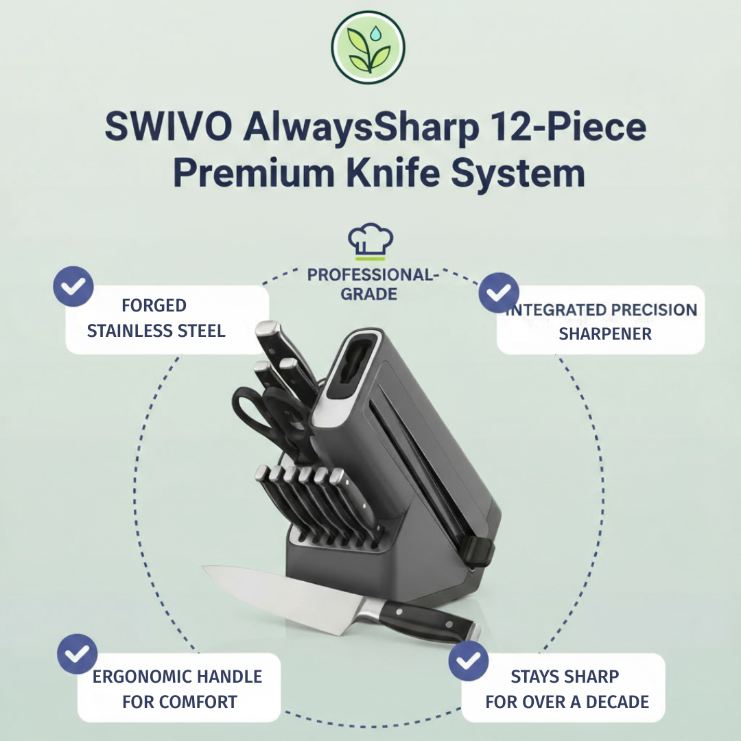 Swivo AlwaysSharp 12-Piece Premium Knife System