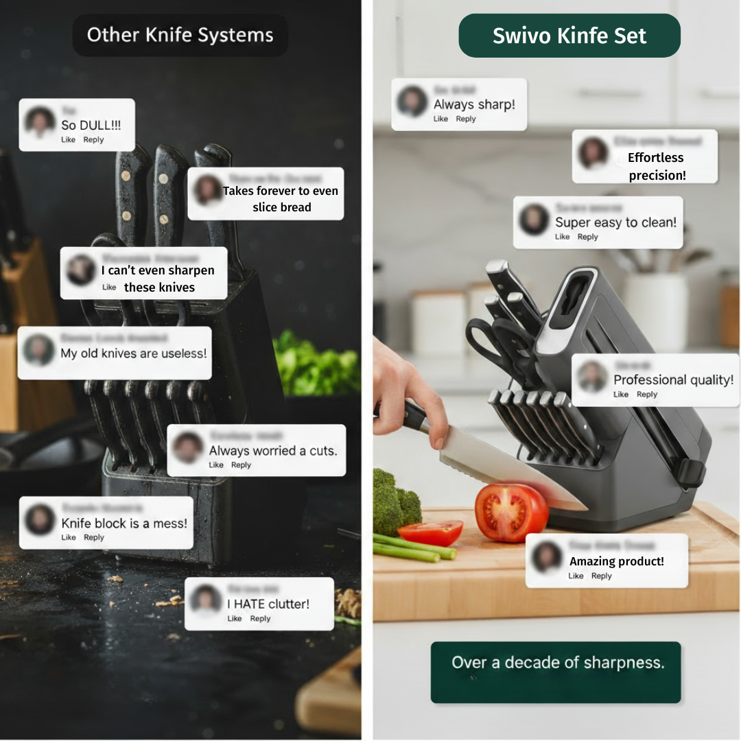 Swivo AlwaysSharp 12-Piece Premium Knife System