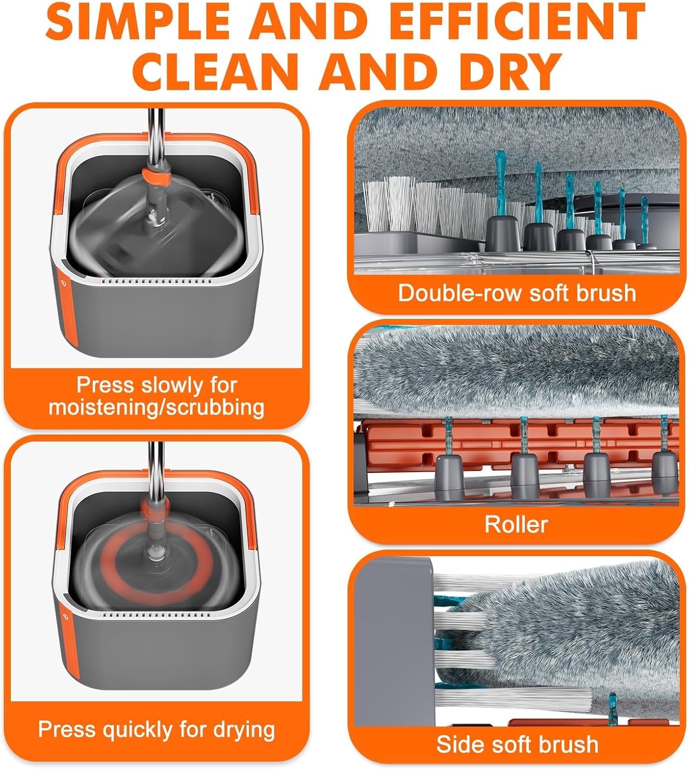 Swivo Upgraded Spin Mop and Bucket Set