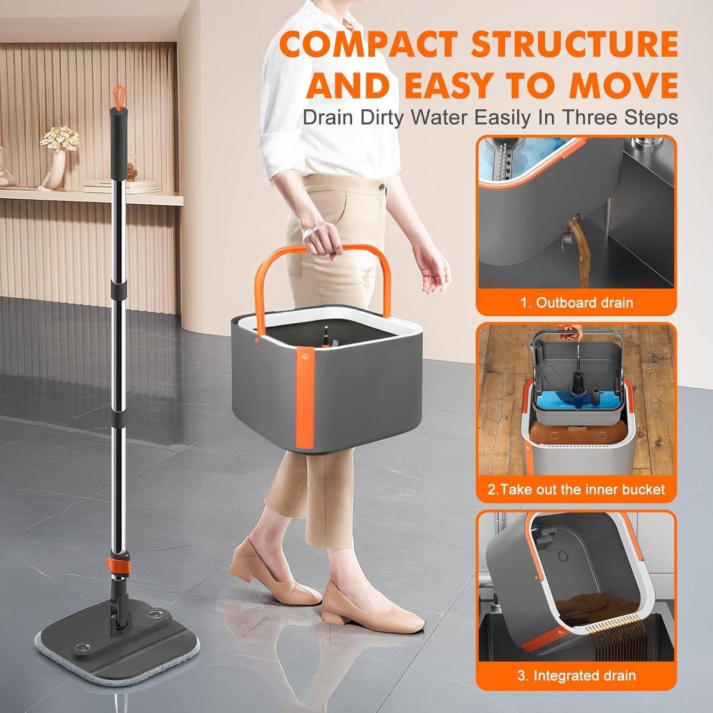 Swivo Upgraded Spin Mop and Bucket Set