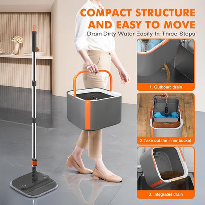 Swivo Upgraded Spin Mop and Bucket Set