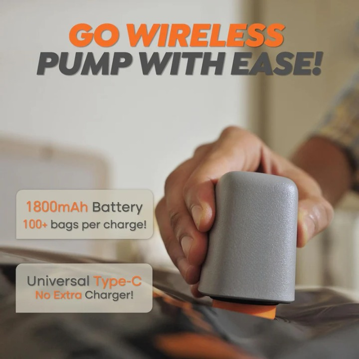 Swivo reinvented vacuum pump + 10 Thick PA+PE bags with dual-zipper sealing