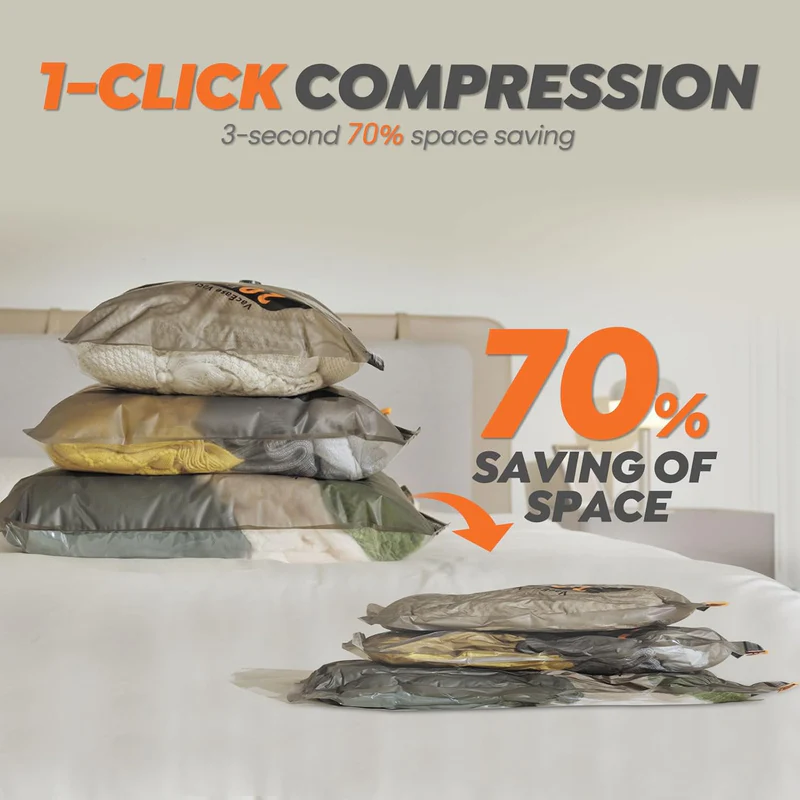 Swivo reinvented vacuum pump + 10 Thick PA+PE bags with dual-zipper sealing